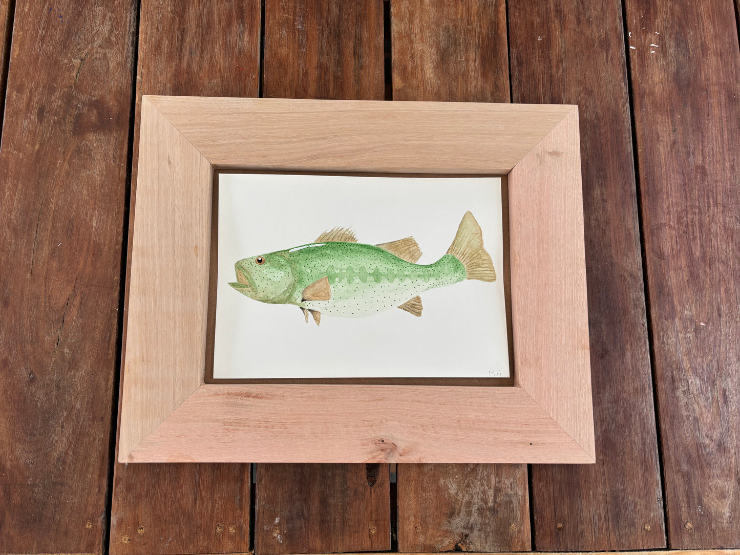 Bass fish - original print