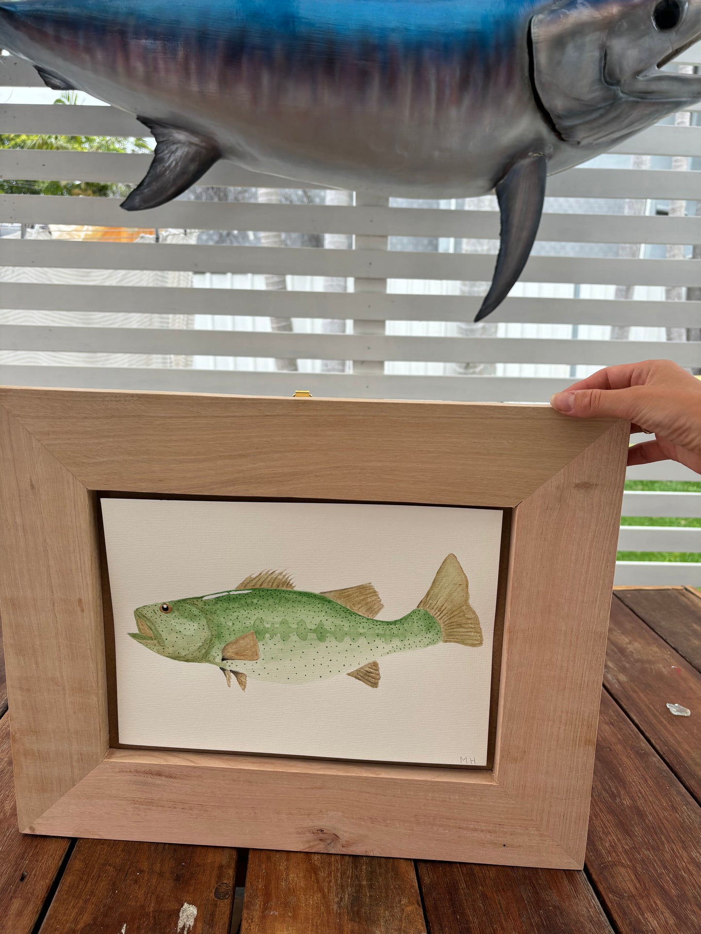 Bass fish - original print